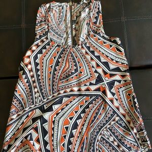 Printed tank with zipper back